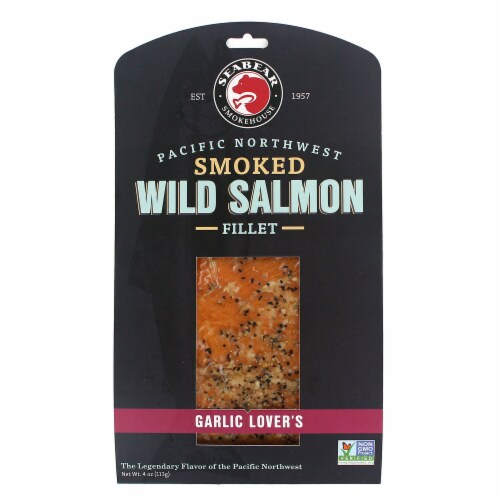 Gerard & Dominque Garlic Lover's Smoked Wild Salmon Fillet Perspective: front