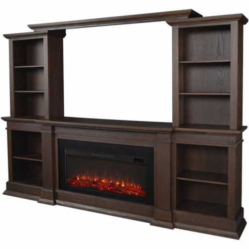 Real Flame Monte Vista Electric Fireplace Entertainment Center In Chestnut Oak 1 Pay Less Super Markets