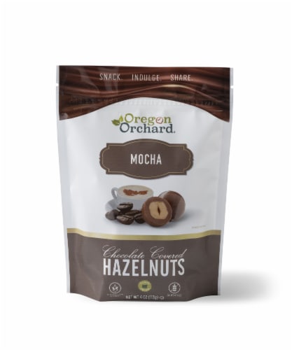 Oregon Orchard® Mocha Chocolate Covered Hazelnuts Perspective: front