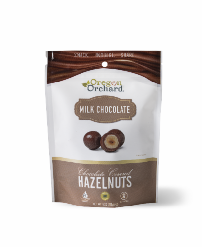Oregon Orchard® Milk Chocolate Covered Hazelnuts Perspective: front