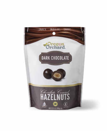 Oregon Orchard® Dark Chocolate Covered Hazelnut Perspective: front