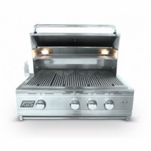RCS 30'' Cutlass Pro Series Grill, Blue LED W/Rear Burner - Propane Perspective: front