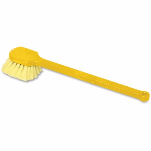 20 in. Long Plastic Handle Utility Brush Perspective: front
