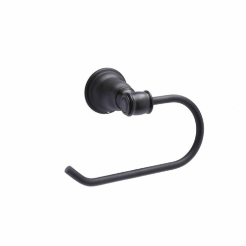 Charleston Collection European Style Paper Holder, Matte Black Perspective: front