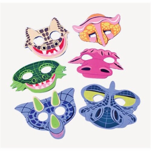 Dinosaur Foam Masks Perspective: front