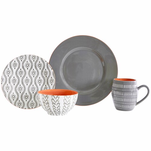 Baum Tangiers Dinnerware Set - Grey Perspective: front