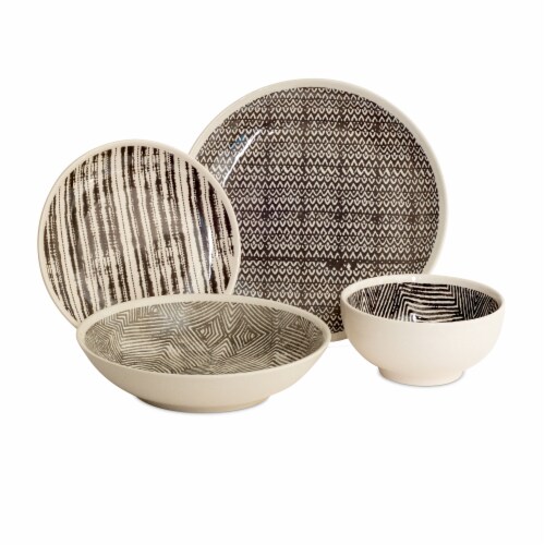 Baum Dalton Dinnerware Set - Grey Perspective: front