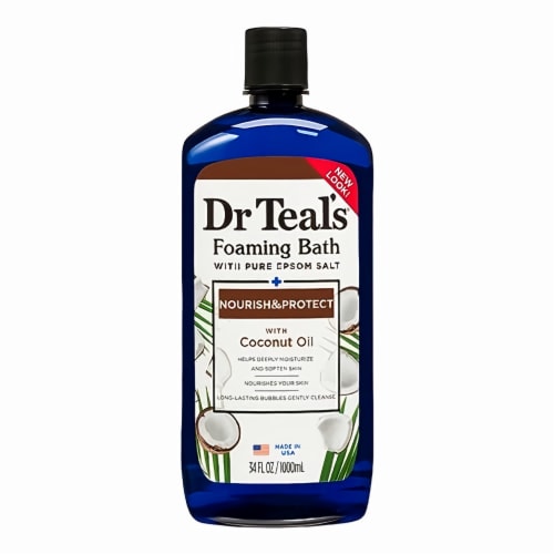 Dr Teal's Pure Epsom Salt Foaming Bath Coconut Oil (Pack of 24) Perspective: front