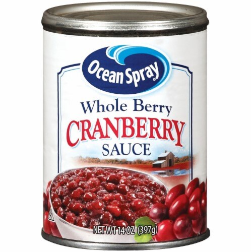Ocean Spray Whole Berry Cranberry Sauce, 14 Oz (Pack of 32) Perspective: front