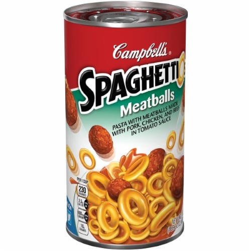 Campbell's Spaghettios with Meatballs (Pack of 20) Perspective: front