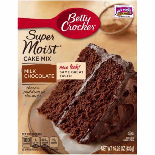 Betty Crocker Super Moist Cake Mix Milk Chocolate (Pack of 2) Perspective: front