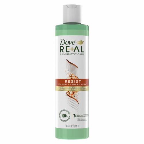 Dove Beauty Real Resist Coconut & Vegan Elastin Silicone-Free Conditioner (Pack of 6) Perspective: front