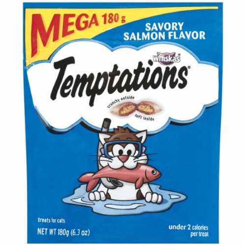 Whiskas Temptations Cat Treats Savory Salmon Pack of 12 12 pack Gerbes Super Markets