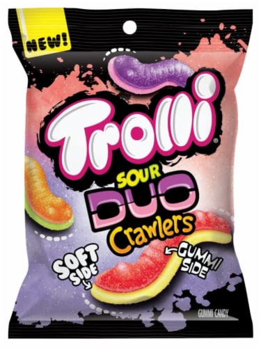 Trolli Sour Brite Duo Crawlers Gummy Worm Candy (Pack of 6), 6