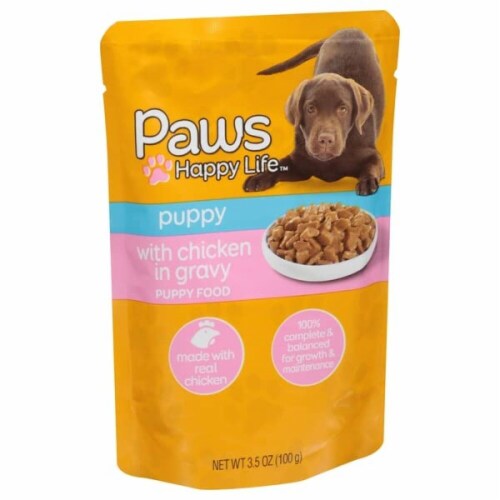Paws Happy Life Puppy Food with Chicken in Gravy. Pack of 12 12 packs Mariano s