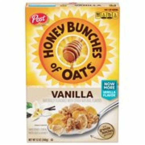 Post Honey Bunches of Oats Vanilla Breakfast Cereal, (Pack of 2) Perspective: front