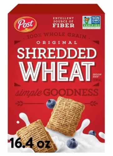 Post Shredded Wheat Breakfast Cereal Original 16.4 oz (Pack of 6) Perspective: front