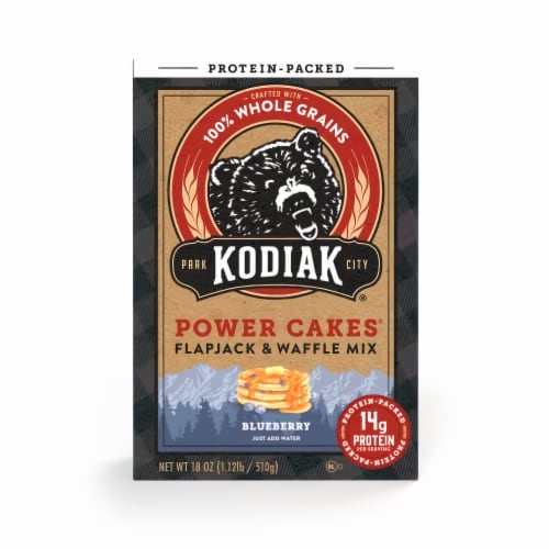 Power Cakes Blueberry Flapjack & Waffle Mix 18 Oz. (Pack of 2) Perspective: front