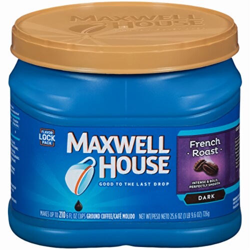 Maxwell House Dark French Roast Ground Coffee 25.6 Oz (Pack of 16) Perspective: front