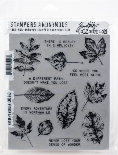 Tim Holtz Cling Stamps 7 X8.5 -Nature's Wonder Perspective: front