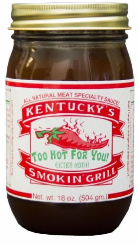 Kentucky's Smokin' Grill Too Hot for You BBQ Sauce Perspective: front