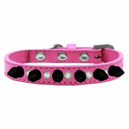 Black and pink dog collar top
