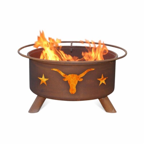 Texas Longhorn Fire Pit Perspective: front