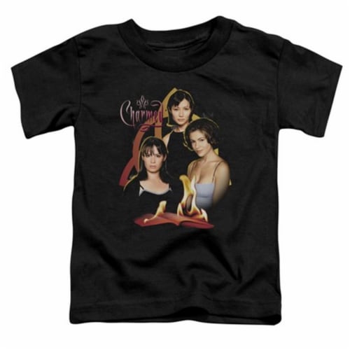 Charmed-Original Three - Short Sleeve Toddler Tee - Black&#44; Large 4T Perspective: front