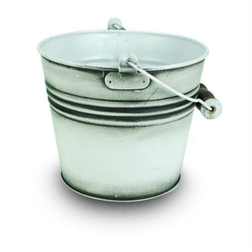 6 in. Banded Planter, White Perspective: front