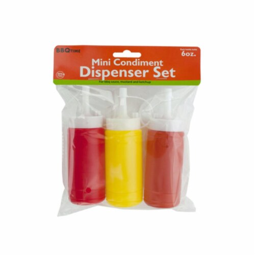 Kole Imports HH308-48 6 oz Mini Condiment Dispenser Set - Pack of 48 Perspective: front