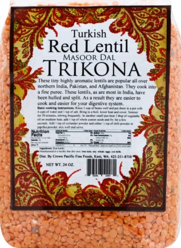 Trikona Turkish Dal Masoor Red Lentil Perspective: front