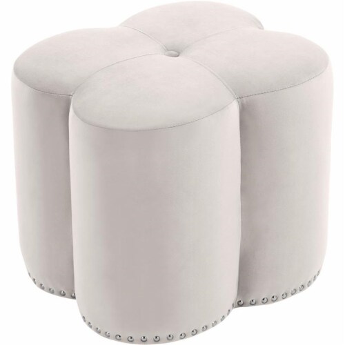 Meridian Furniture Clover Velvet Ottoman Meridian Furniture Clover Velvet Ottoman