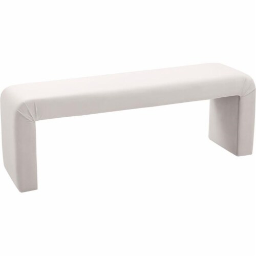 Meridian Furniture Minimalist Velvet Bench