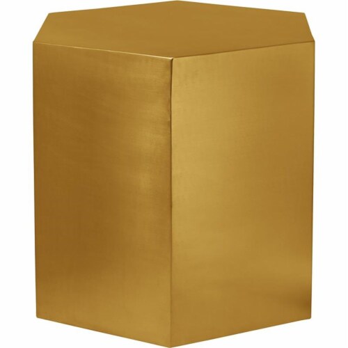 Meridian Furniture Hexagon End Table - Gold Meridian Furniture Hexagon End Table - Gold