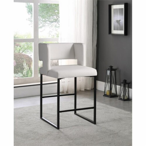 Meridian Furniture Caleb Faux Leather Counter Stool - Black Meridian Furniture Caleb Faux Leather Counter Stool - Black