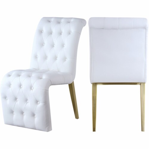 Meridian Furniture Curve Faux Leather Dining Chair Meridian Furniture Curve Faux Leather Dining Chair