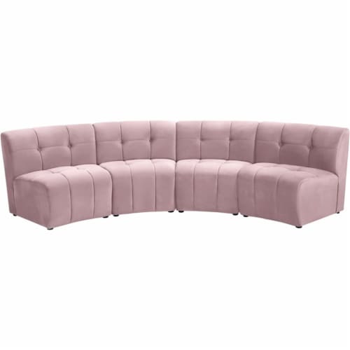 Meridian Furniture Limitless Modular Velvet 4pc. Sectional Meridian Furniture Limitless Modular Velvet 4pc. Sectional