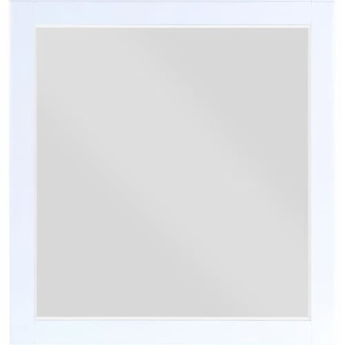 Meridian Furniture Zayne Contemporary Mirror in Rich White Finish Perspective: front