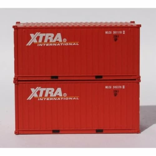 Jacksonville Terminal 205372 20 ft. N Scale XTRA International Standard Height Container - Pa Perspective: front