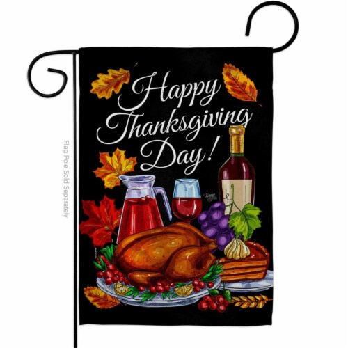 Breeze Decor G163104BO 13 x 18.5 in. Thanksgiving Dinner Garden Flag