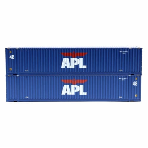 Jacksonville Terminal JTC485019 48 ft. N Scale APL High Cube 3-42-3 Container Set - No.3 Perspective: front