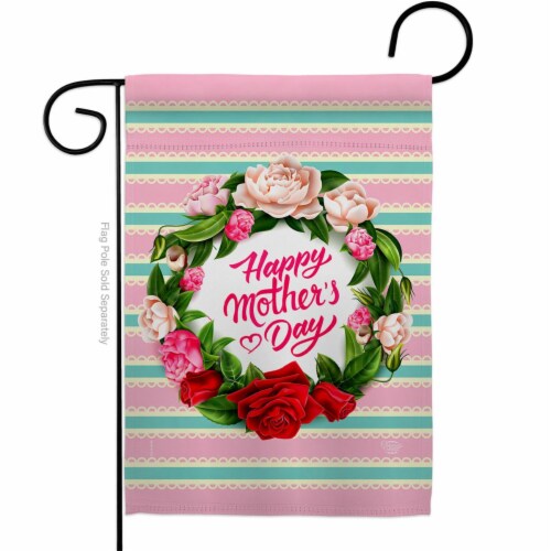 Ornament Collection G192518-BO Roses Mother Day Family 13 x 18.5 in. Double-Sided Decorative Perspective: front