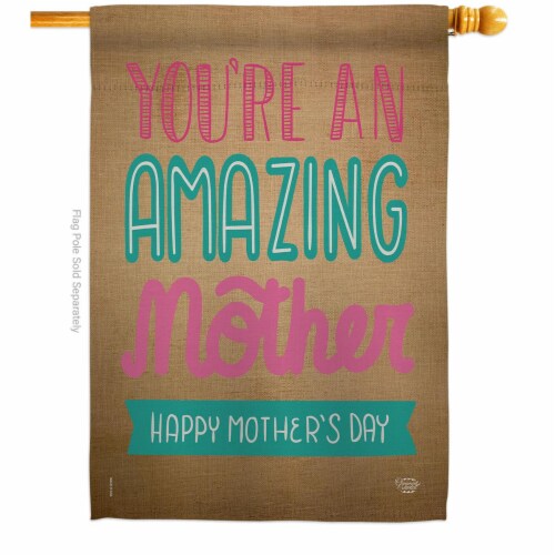 Ornament Collection H191102-BO Youre an Amazing Mother Family Day 28 x 40 in. Double-Sided De Perspective: front