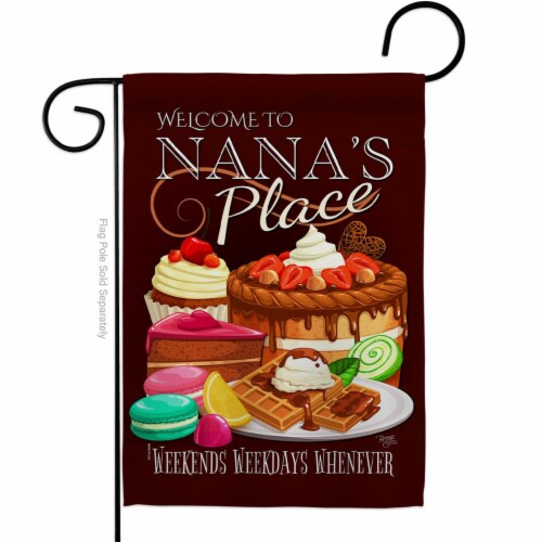 Breeze Decor G165223-BO Nana Place Family Grandparent 13 x 18.5 in. Double-Sided Decorative V Perspective: front