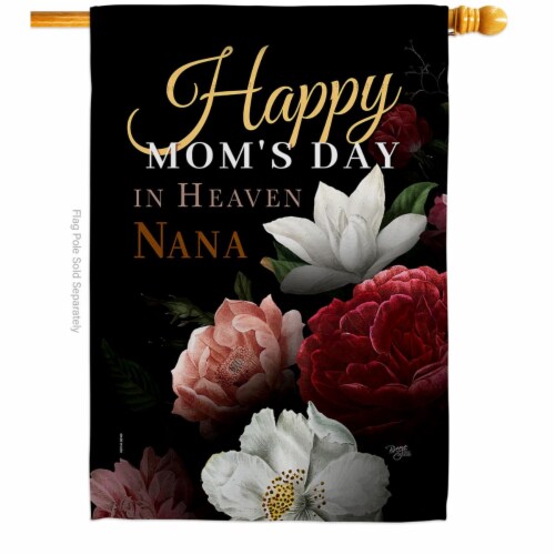 Breeze Decor H115243-BO Heavenly Mother Nana Family Day 28 x 40 in. Double-Sided Decorative V Perspective: front