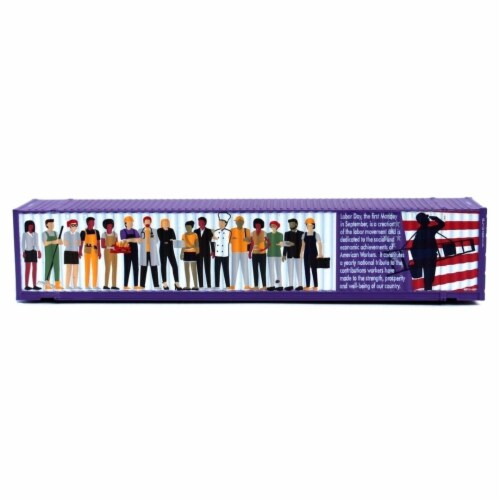 Jacksonville Terminal JTC485030 N Scale VS Labor Day 2021 48 High Cube Container, Blue Perspective: front