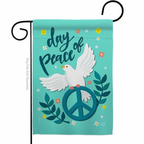 Angeleno Heritage G135349-BO 13 x 18.5 in. Day of Peace Sweet Life Earth Double-Sided Decorat Perspective: front