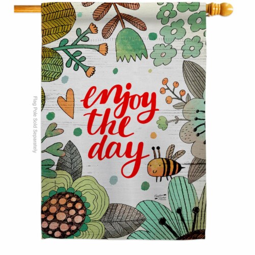 Angeleno Heritage H130330-BO 28 x 40 in. Enjoy The Day Sweet Life Expression Double-Sided Dec Perspective: front
