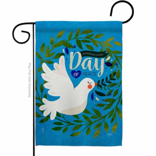 Breeze Decor G165220-BO 13 x 18.5 in. Peace Day Sweet Life Earth Double-Sided Decorative Vert Perspective: front