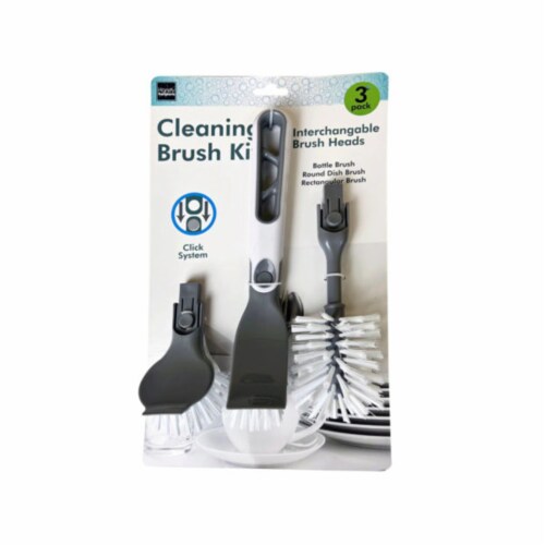 Kole Imports HC499-2 Kitchen Cleaning Brush Kit - Pack of 2 - 3 per Pack Perspective: front